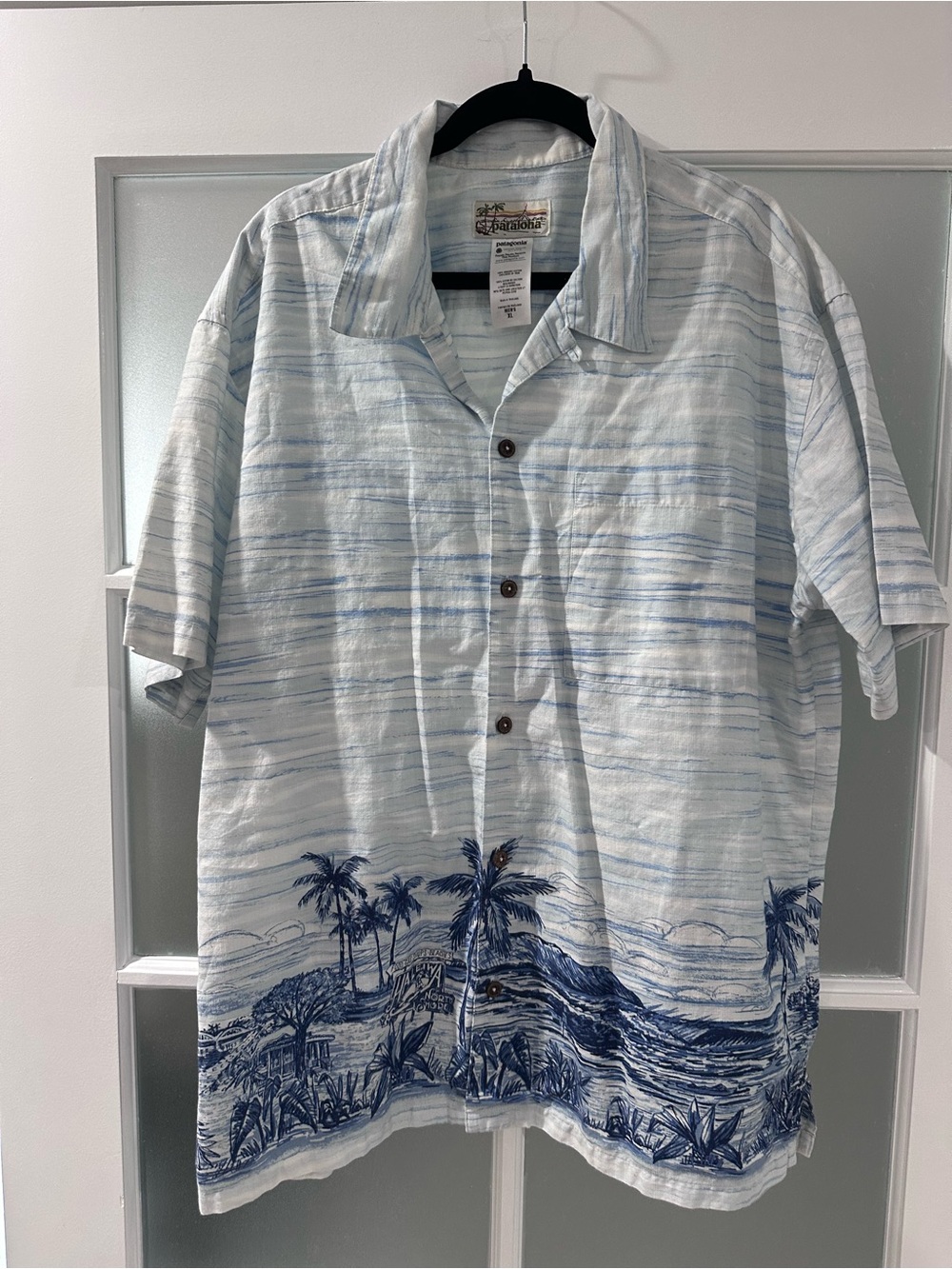 Patagonia Pataloha Men’s XL Haleiwa North Shore Hawaiian Shirt Organic Cotton